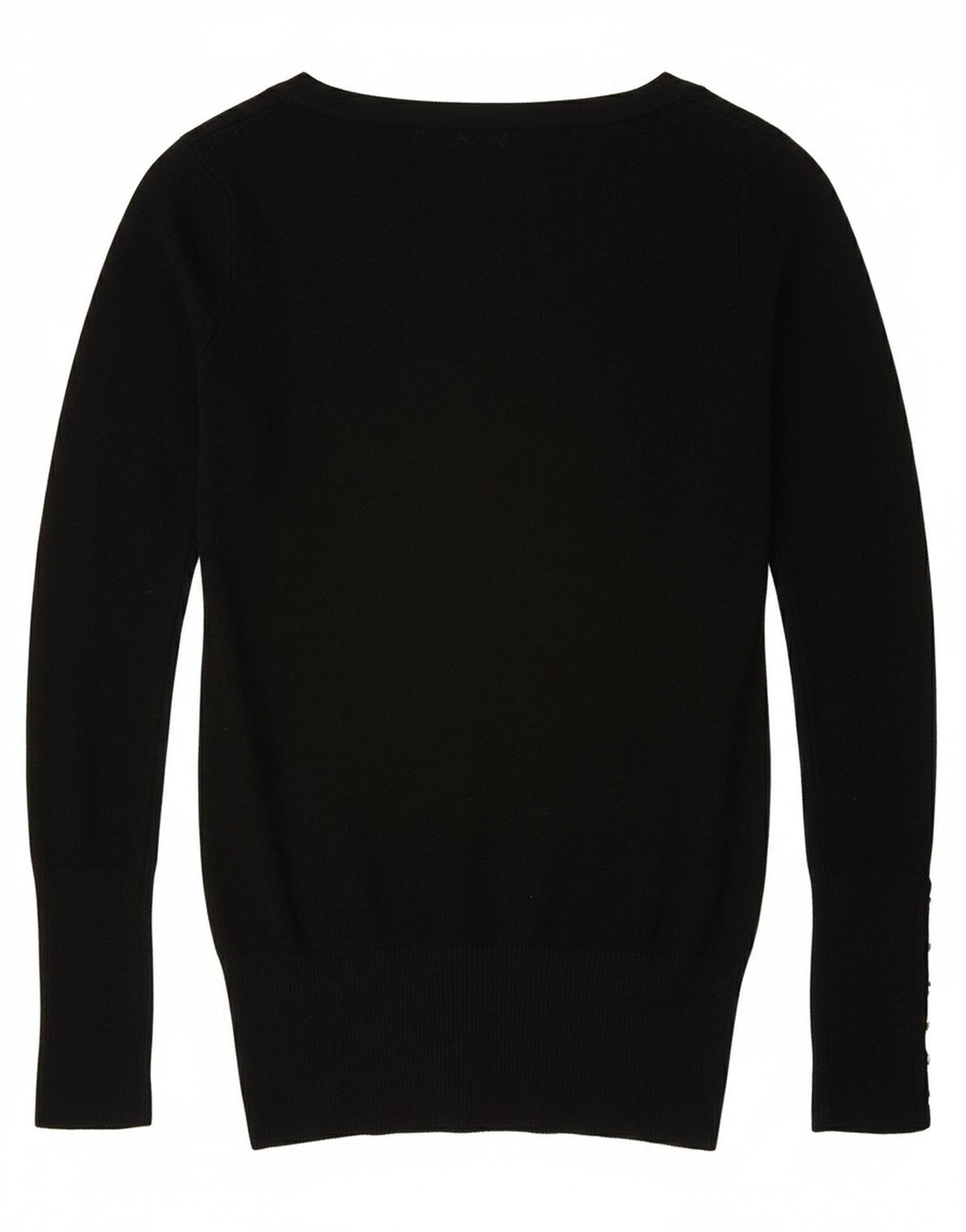 Zara Mujer Cárdigan Suéter UK 10 Small Rayón Negro