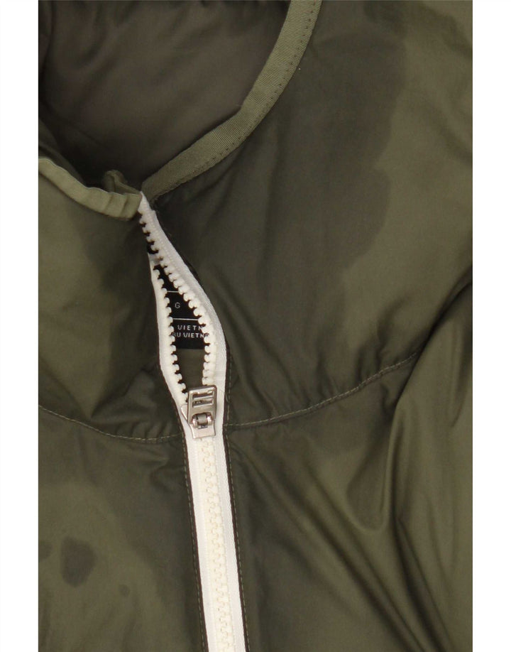 Nike Abrigo acolchado con capucha para hombre UK 40 Large Caqui Poliéster