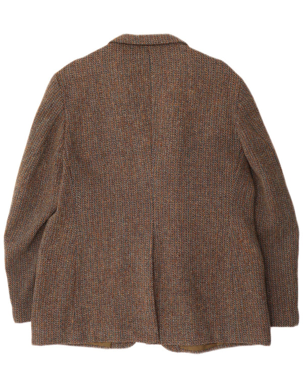 Harris Tweed Chaqueta tipo blazer de 3 botones para hombre UK 40 Large Brown