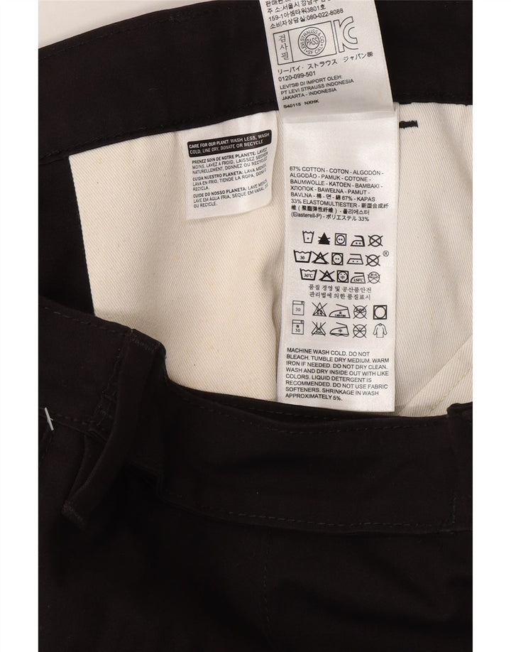 Levi's Pantalón chino ajustado para hombre W31 L32 Algodón negro