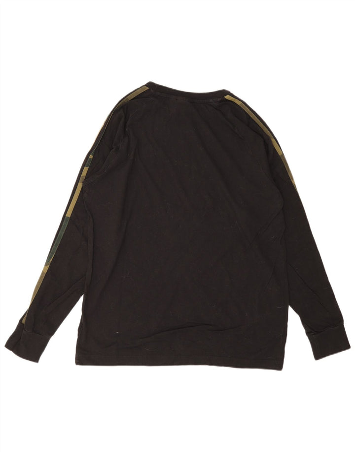 ADIDAS Hombre Top Manga Larga Medio Algodón Negro