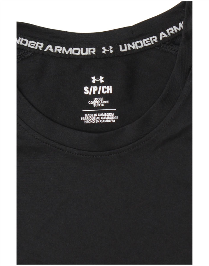 Under Armour Hombre Camiseta Top Small Negro Colorblock Poliéster
