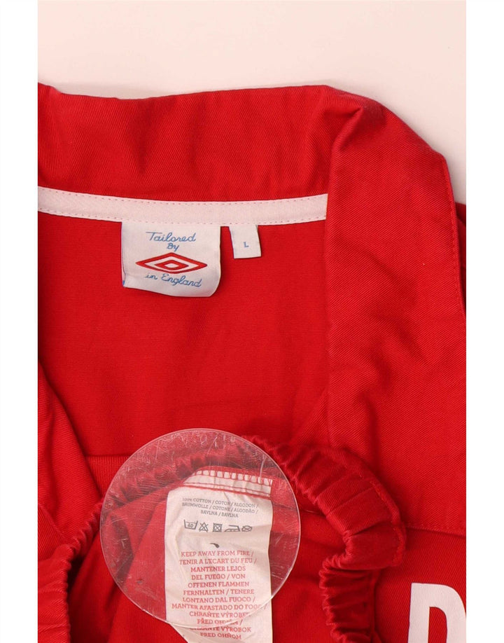 Umbro Mens Graphic Pullover Chándal Top Chaqueta Grande Algodón Rojo