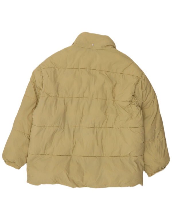 Zara Mujer Chaqueta Acolchada UK 46 Grande Nylon Amarillo