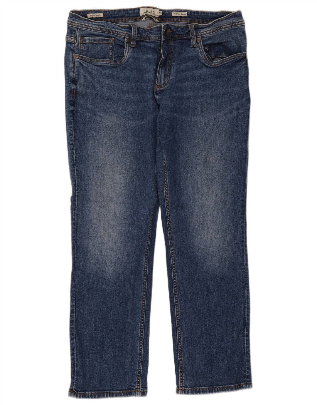 Dack's Jeans rectos de corte regular para hombre IT 50 Large W34 L28 Algodón azul