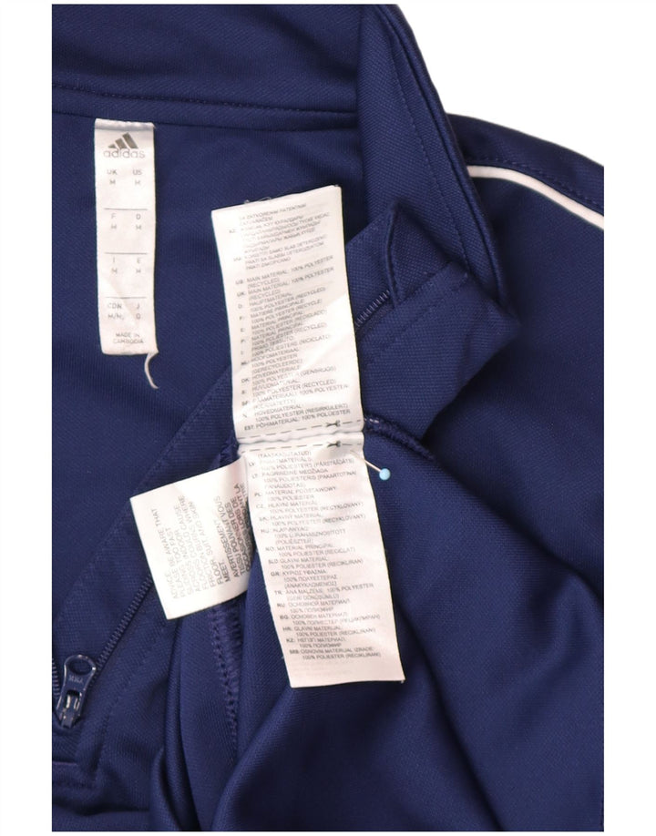 ADIDAS Hombre Aeroready Zip Neck Jersey Chándal Top Medio Azul Marino