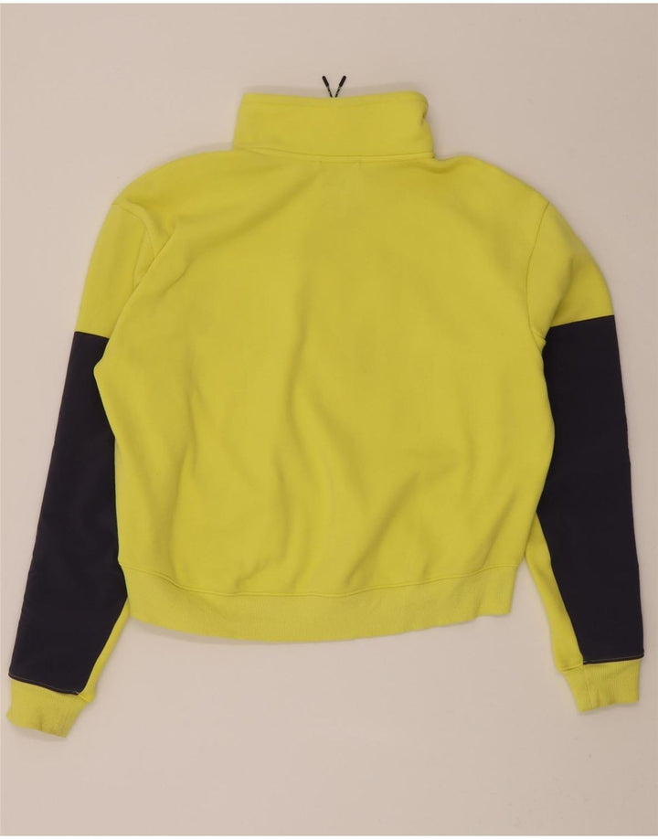 UNDER ARMOUR Womens Crop Oversized Sweatshirt Jumper UK 10 Small Yellow Vintage Under Armour and Second-Hand Under Armour from Messina Hembry 