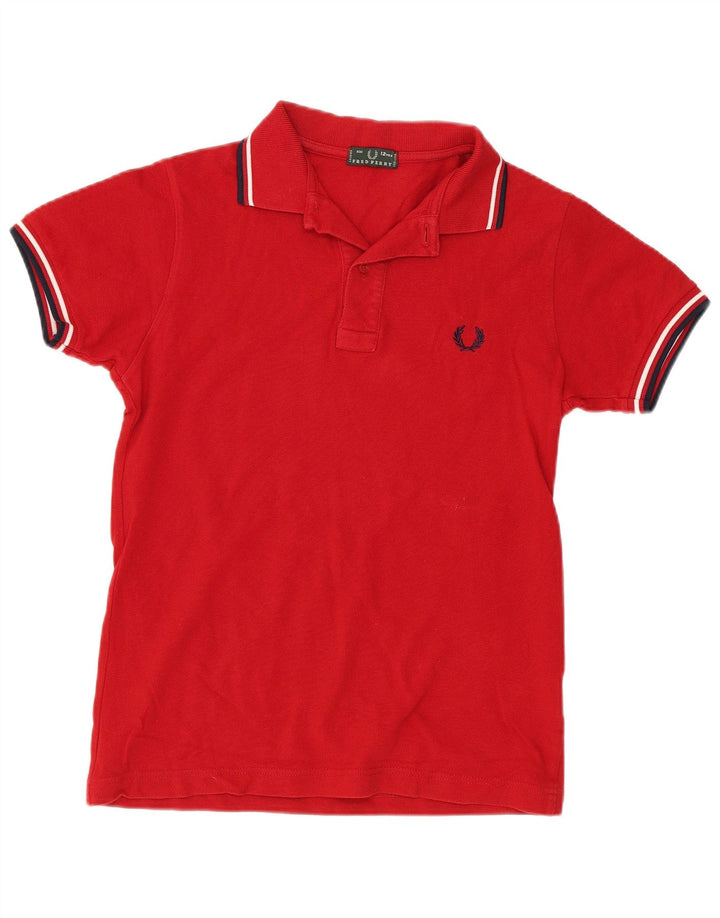 Fred Perry Polo para niño 11-12 años Rojo Algodón