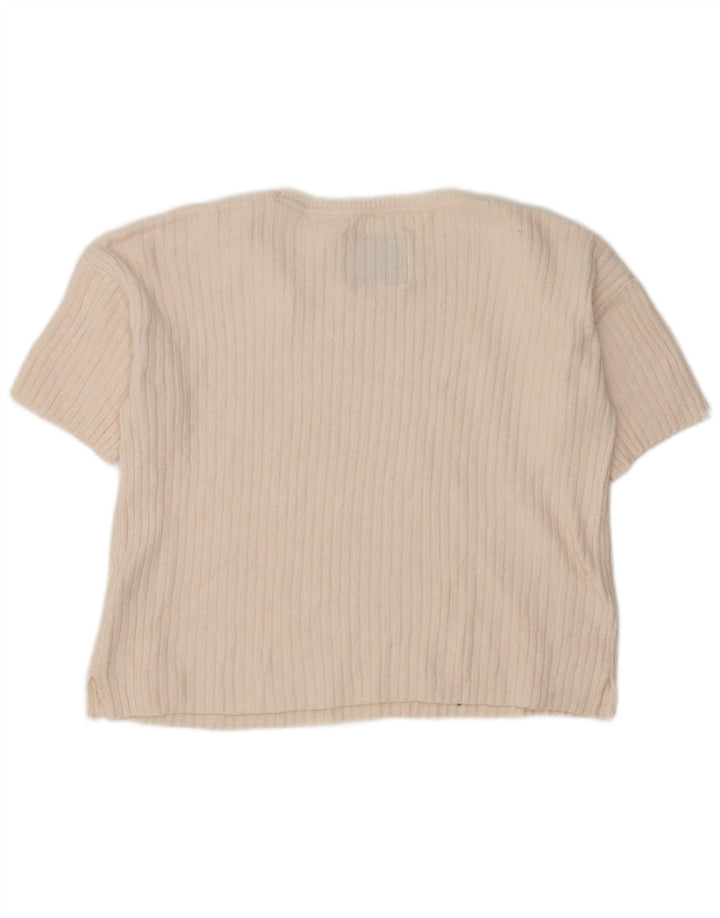 Jack Wills Blusa para mujer Top UK 10 Small Off White Poliéster