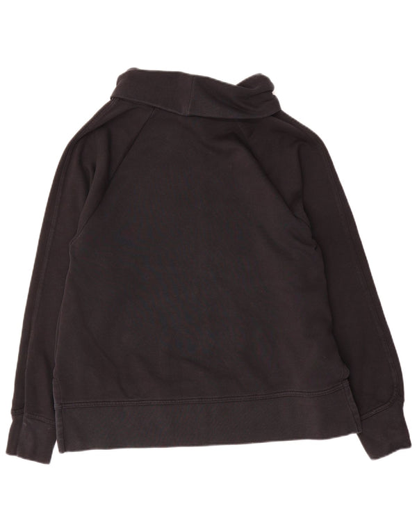 Nike Sudadera de gran tamaño con gráfico para mujer UK 10 Small Black Cotton