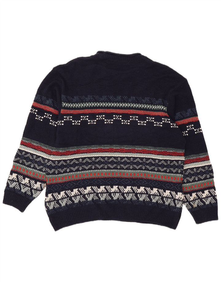 Marks & Spencer - Jersey de cuello redondo para hombre, talla grande, color azul marino