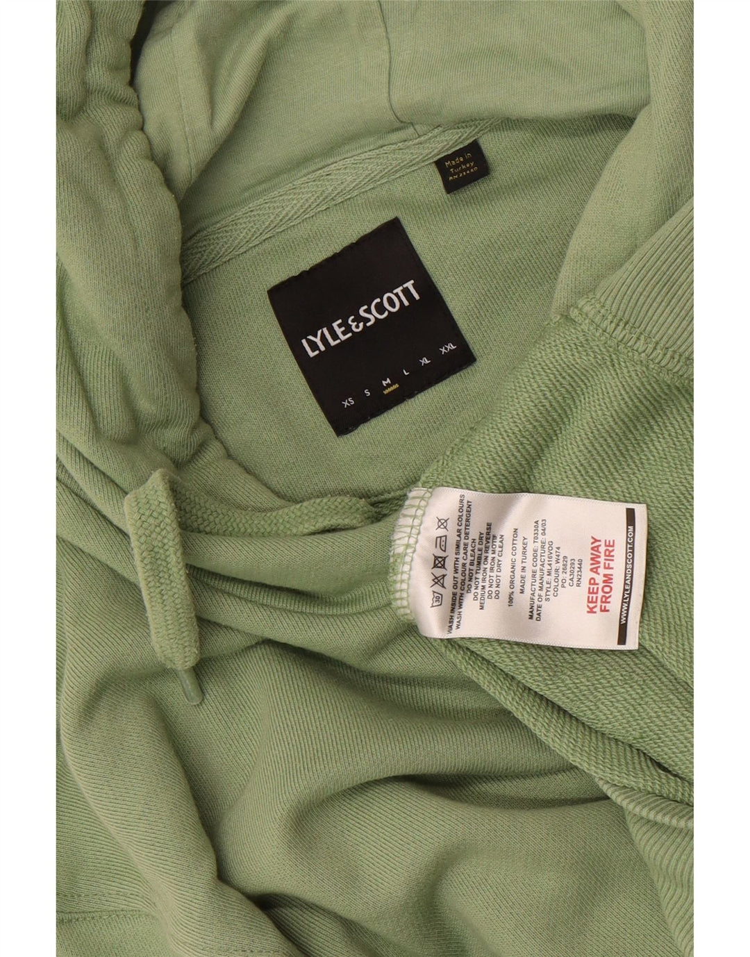 Lyle & Scott Hombre Sudadera con Capucha Jersey Algodón Verde Medio