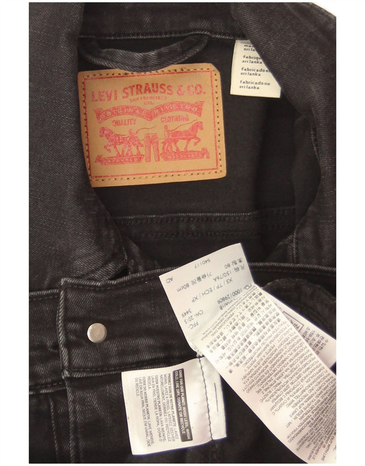 Levi's Chaqueta vaquera extragrande para mujer UK 6 XS Algodón negro