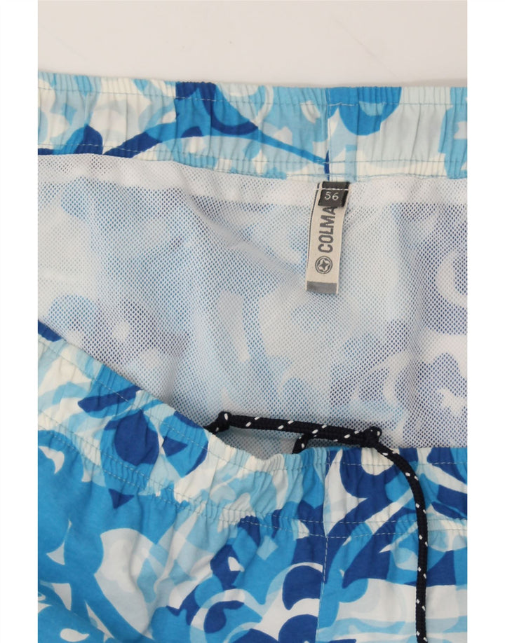 COLMAR Mens Swimming Shorts IT 56 XL  Blue Floral Polyamide Vintage Colmar and Second-Hand Colmar from Messina Hembry 
