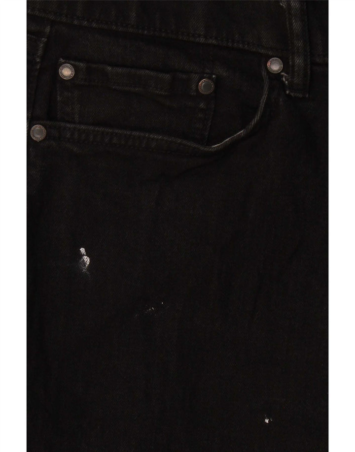 Marks & Spencer Vaqueros rectos regulares para hombre W34 L31 Algodón negro