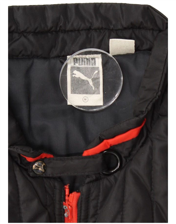 PUMA Chaqueta acolchada para hombre UK 38 Medium Black Colourblock