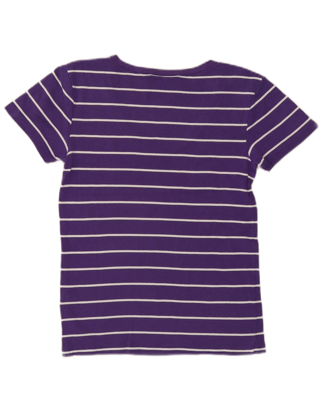 RALPH LAUREN Camiseta para mujer Top UK 40 Grande Algodón a rayas morado