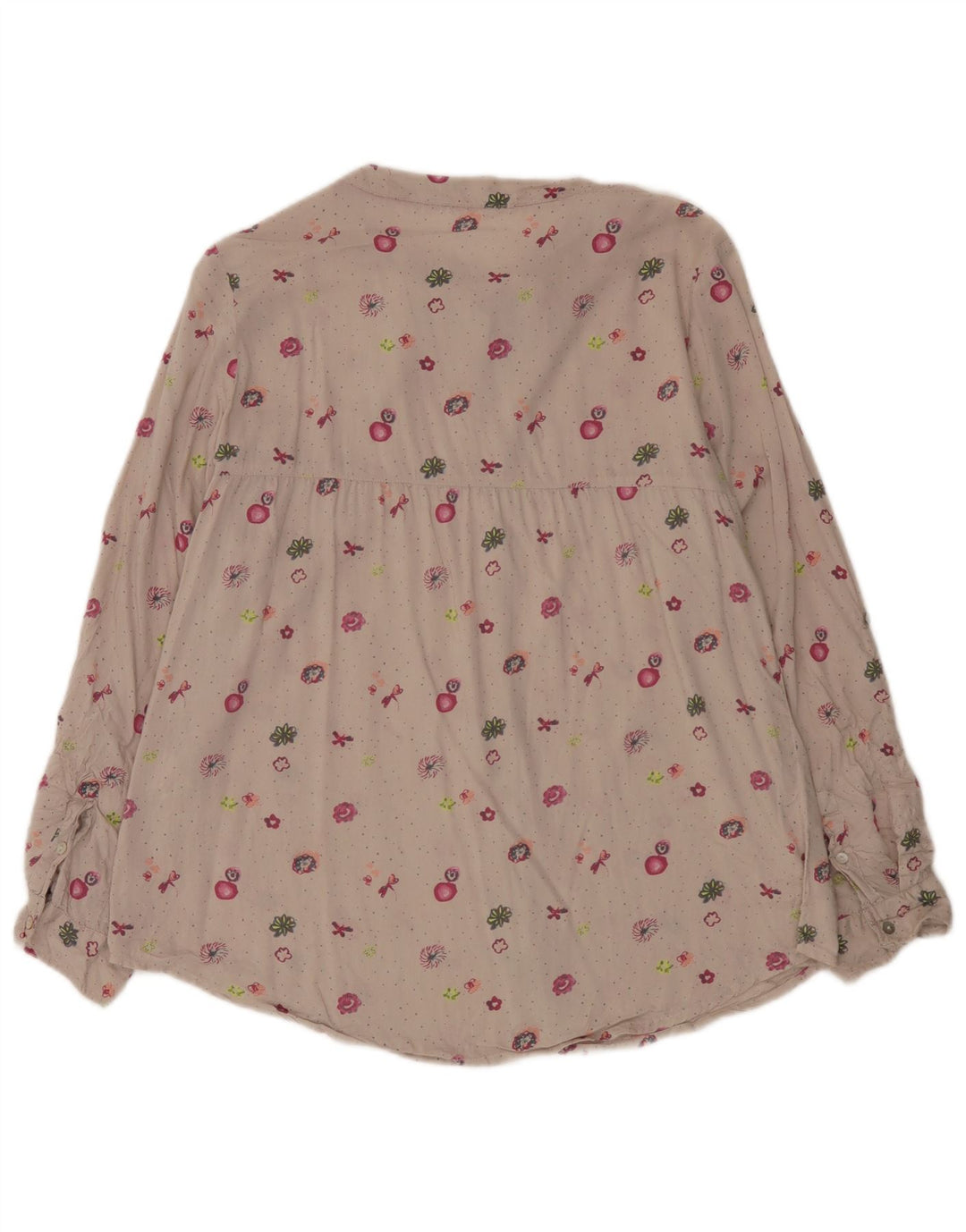 Blusa estilo camisa para mujer de White Stuff, talla 42, viscosa floral en beige medio