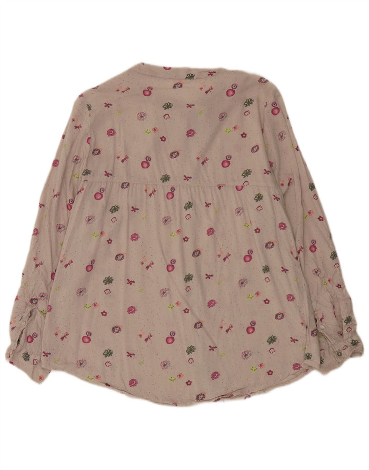Blusa estilo camisa para mujer de White Stuff, talla 42, viscosa floral en beige medio