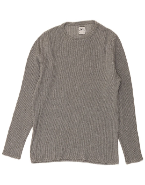 Zara Hombre Top Manga Larga Small Gris