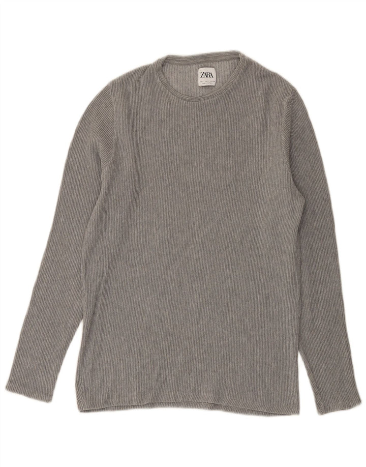 Zara Hombre Top Manga Larga Small Gris