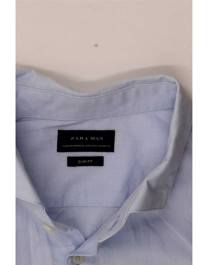 Zara Hombre Camisa Slim Fit XL Azul