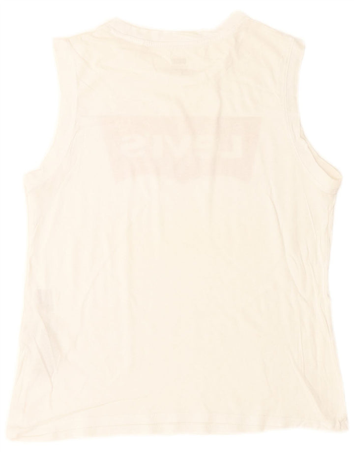 Levi's Camiseta gráfica para hombre Top mediano de algodón blanco