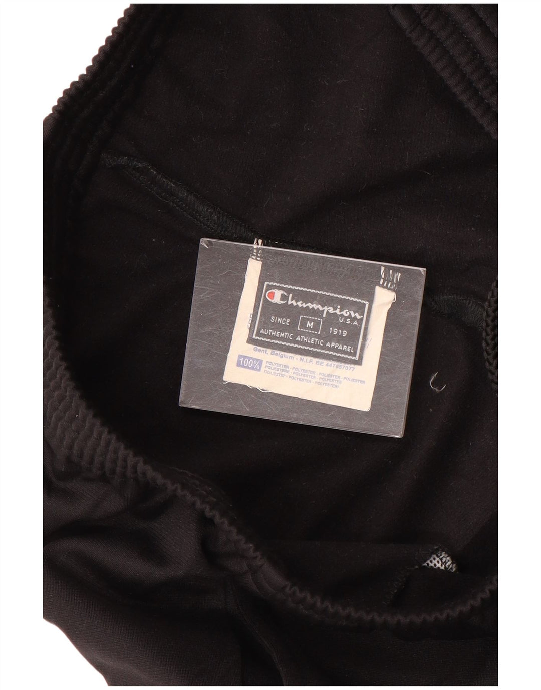 Champion Pantalones De Chándal Para Hombre Poliéster Negro Mediano