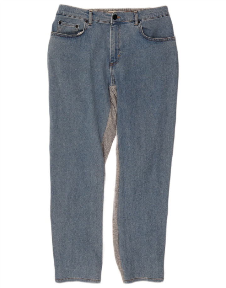 FRENCH CONNECTION Vaqueros ajustados para mujer UK 12 Medium W30 L28 Bloque de color azul