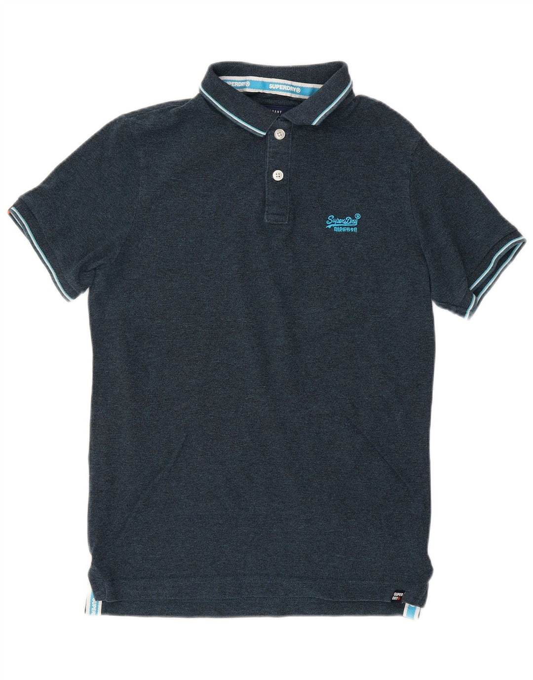 SUPERDRY Polo Hombre Algodón Azul Marino Medio