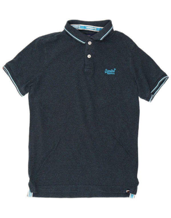 SUPERDRY Polo Hombre Algodón Azul Marino Medio