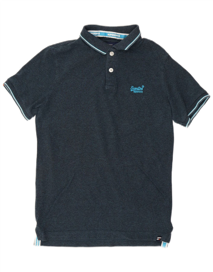 SUPERDRY Polo Hombre Algodón Azul Marino Medio