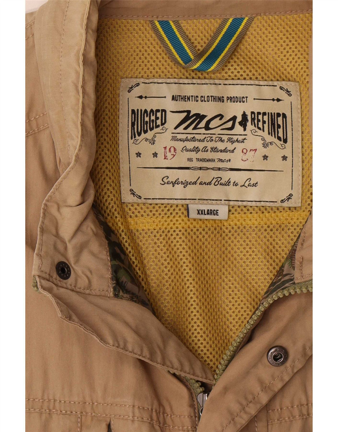 Marlboro Classics Chaqueta utilitaria con capucha para hombre UK 44 2XL Beige