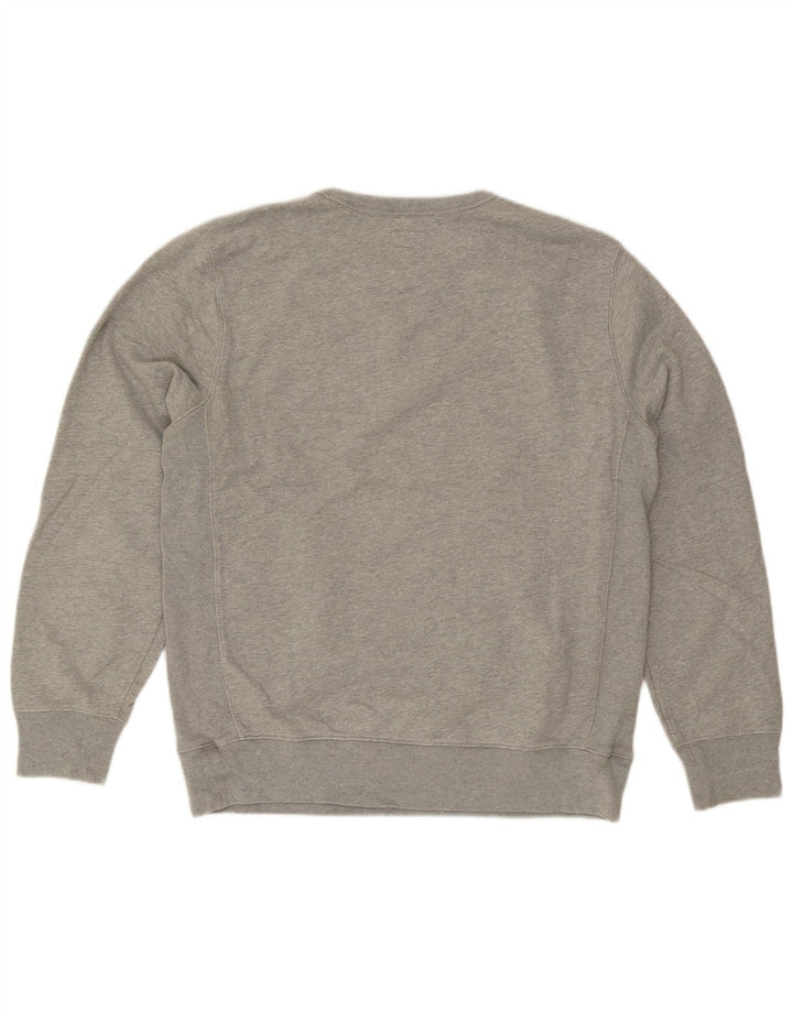 J. Crew Sudadera con capucha para hombre tipo jersey de algodón moteado gris grande