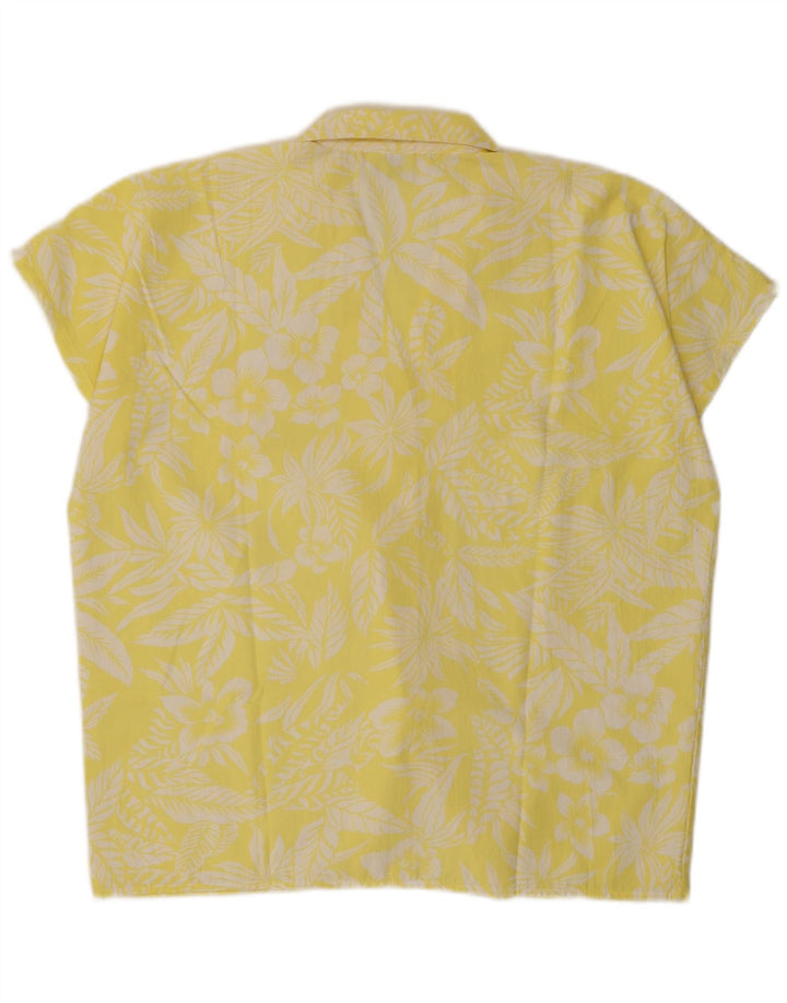 C & A Blusa camisera extragrande de manga corta para mujer EU 40 Medio Amarillo Floral