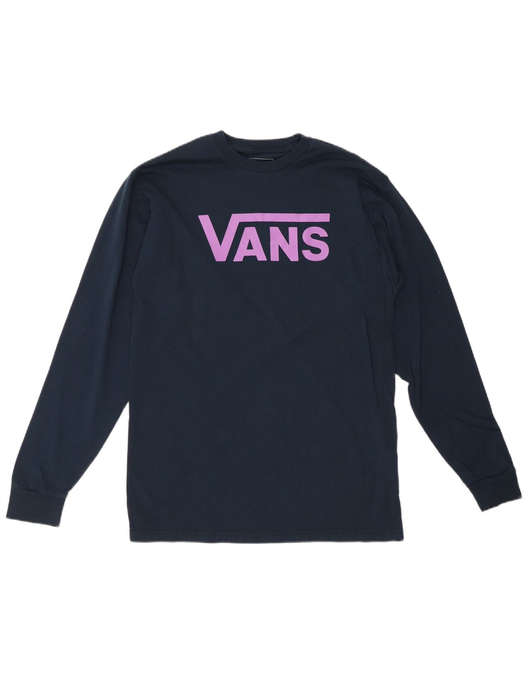 VANS Hombre Classic Fit Graphic Top Manga Larga Medio Azul Marino Algodón