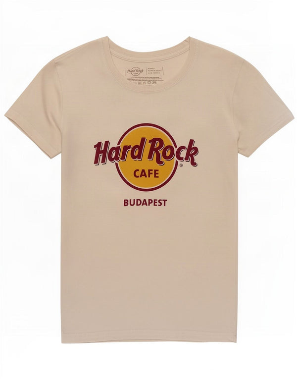 Hard Rock Cafe Mens Budapest Graphic Camiseta Top XS Algodón Blanco