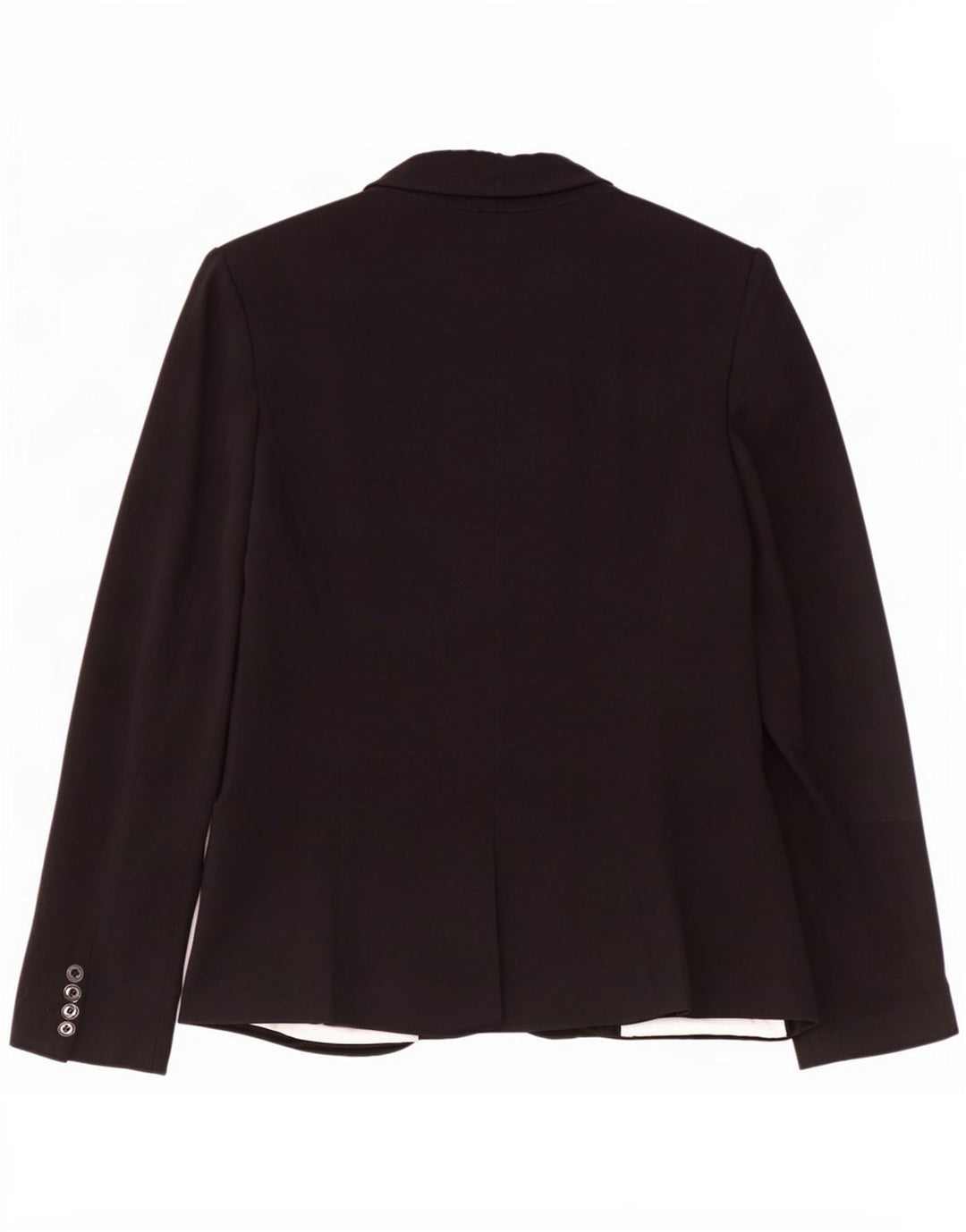 Zara Mujer Chaqueta Blazer De 1 Botón UK 10 Small Viscosa Negra
