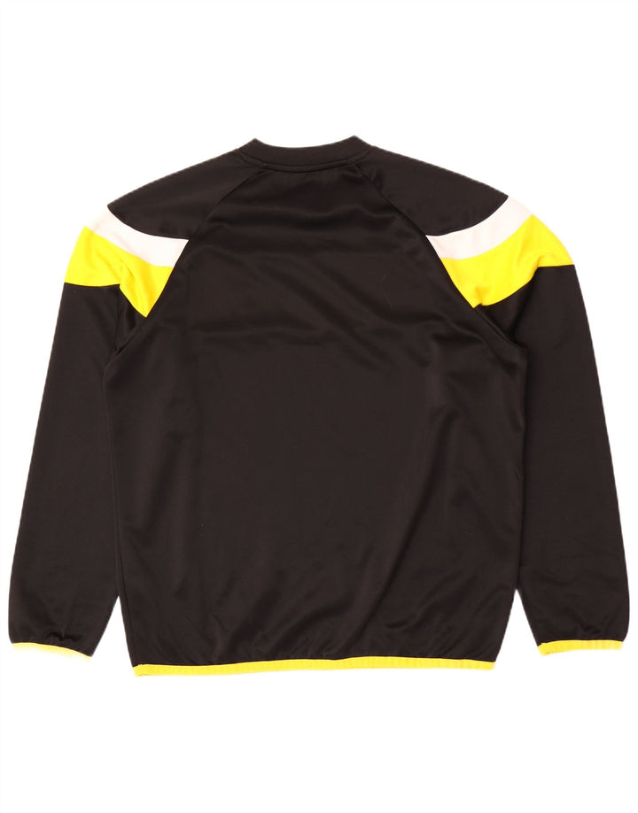 Puma Camiseta de manga larga para hombre, talla grande, color negro, poliéster
