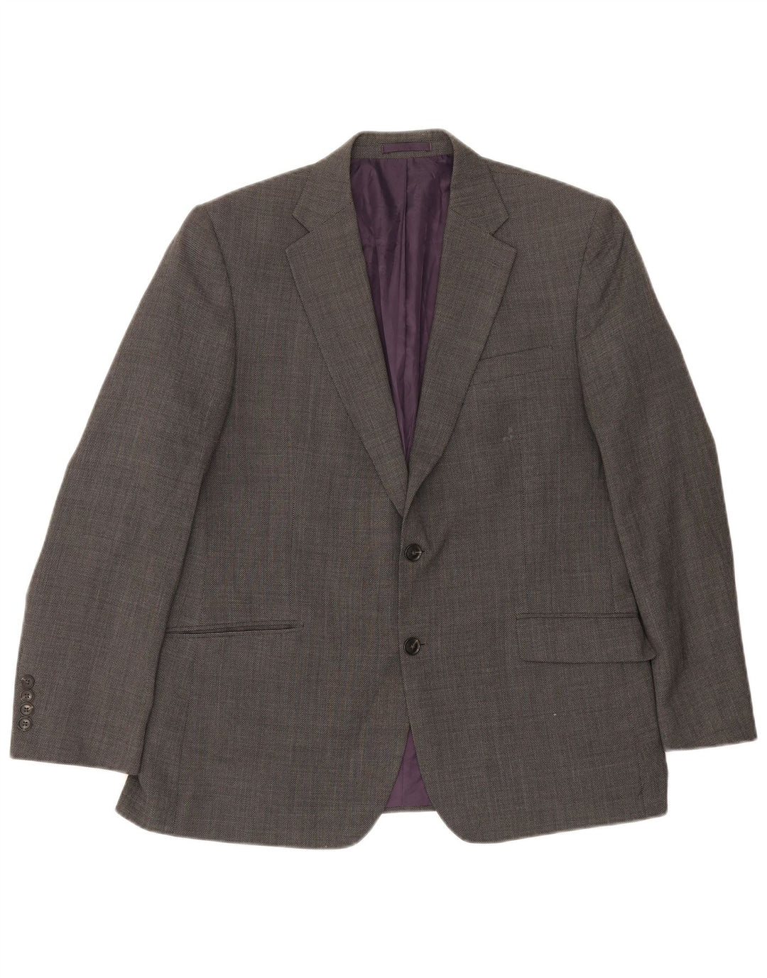 Marks & Spencer Chaqueta tipo blazer de corte regular con 2 botones para hombre UK 42 Large Grey