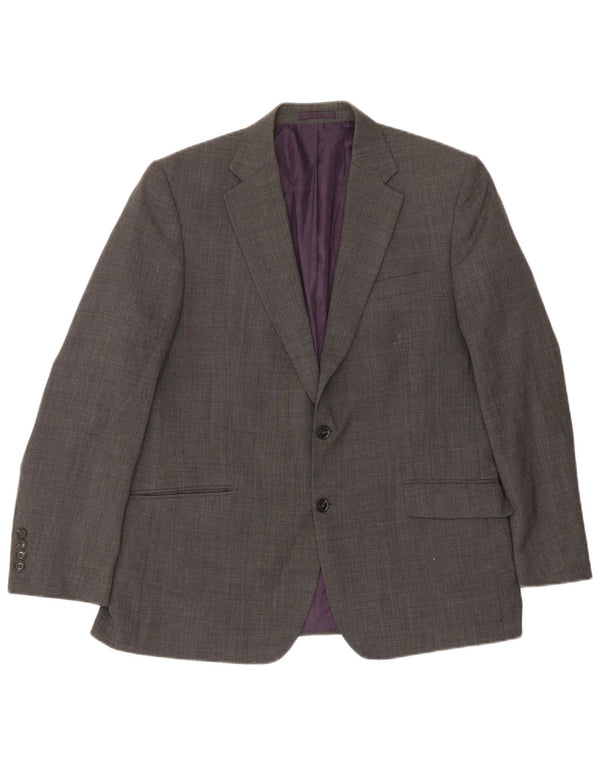 Marks & Spencer Chaqueta tipo blazer de corte regular con 2 botones para hombre UK 42 Large Grey