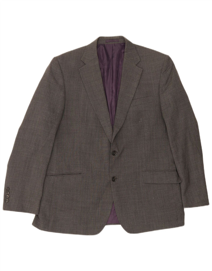 Marks & Spencer Chaqueta tipo blazer de corte regular con 2 botones para hombre UK 42 Large Grey
