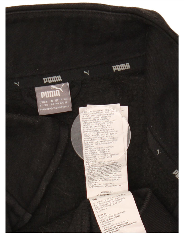 Puma - Chaqueta de chándal para mujer, talla 40, talla grande, algodón negro