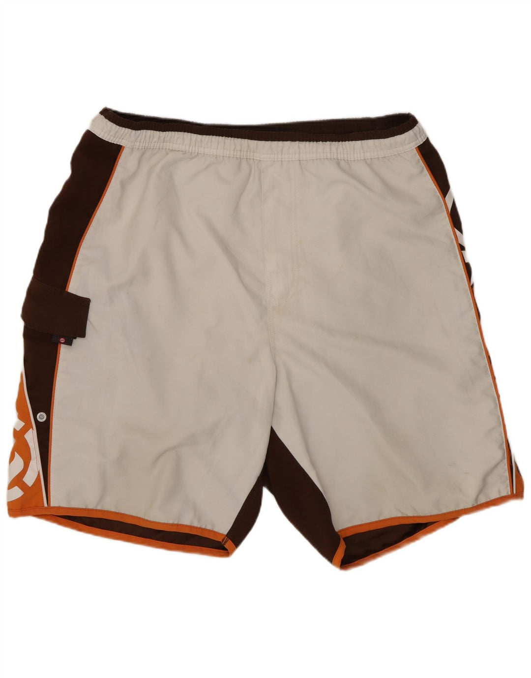Bañador con estampado animal para hombre, talla grande, color blanco, poliéster