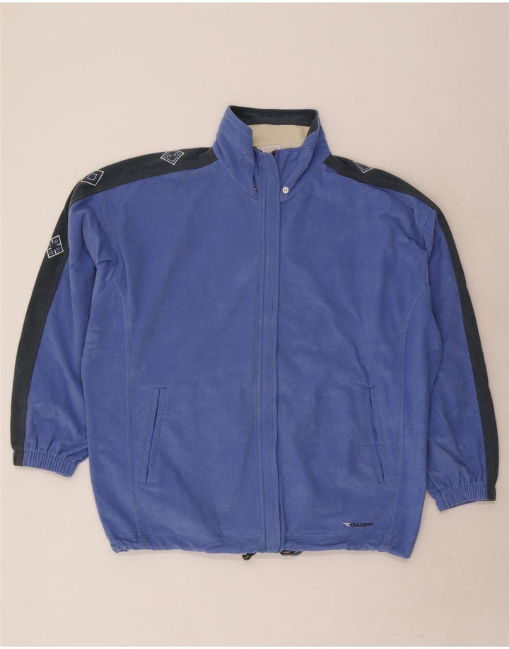 Diadora Chaqueta de chándal con gráfico extragrande para mujer UK 44 Azul medio