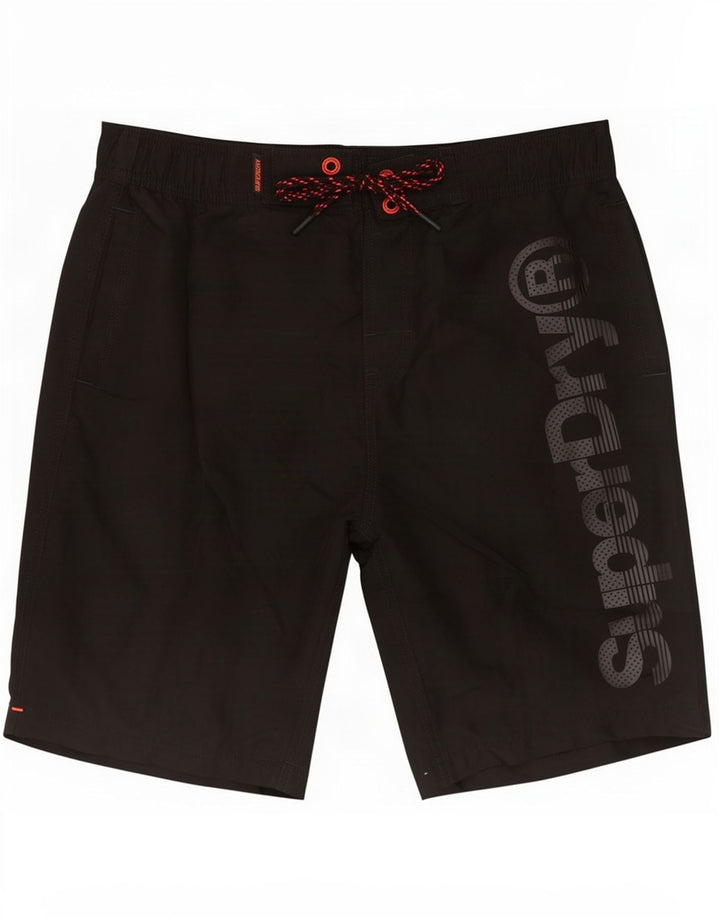 Superdry Shorts De Baño Gráficos Para Hombre Poliéster Negro Pequeño