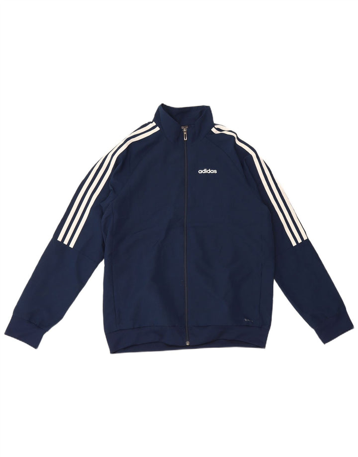 Adidas Chicos Climalite Chándal Top Chaqueta 13-14 Años Azul Marino Poliéster