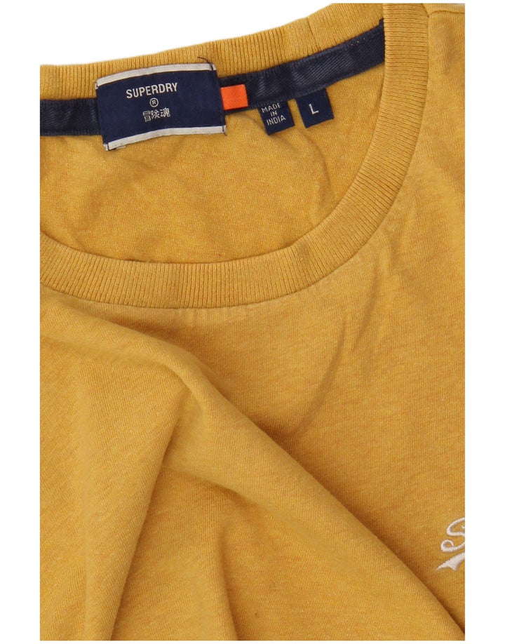 Camiseta Superdry para hombre, talla grande, amarilla