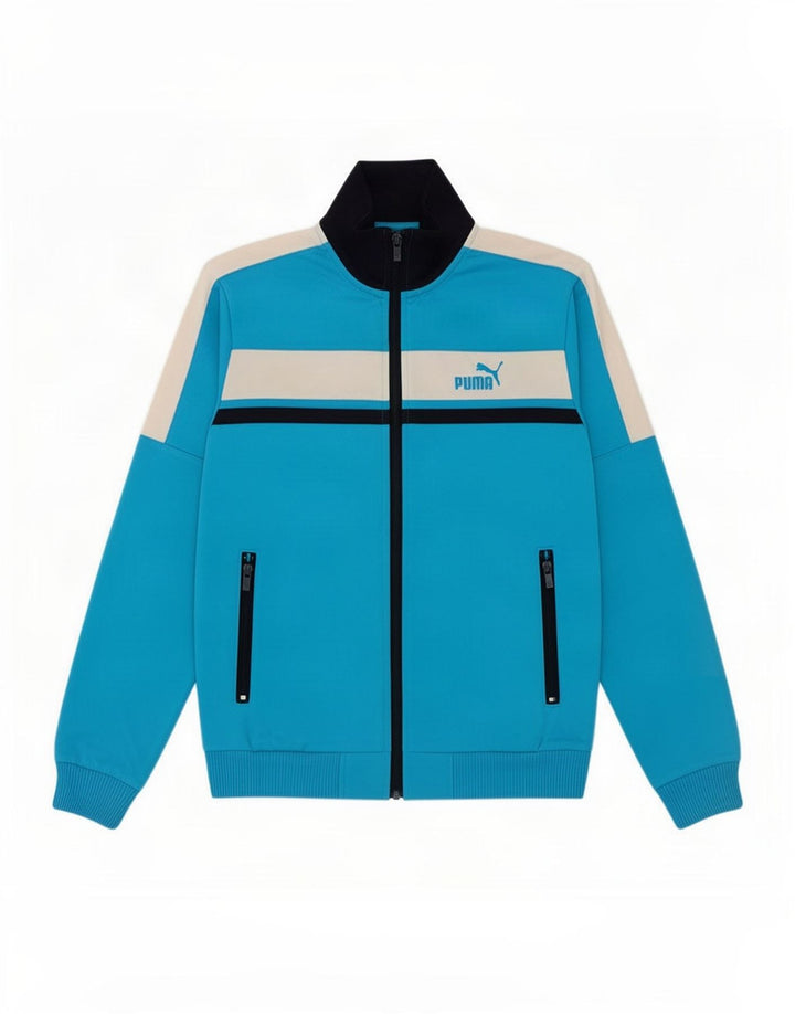 Puma Chaqueta de chándal para niño 11-12 años Azul Colorblock Poliéster