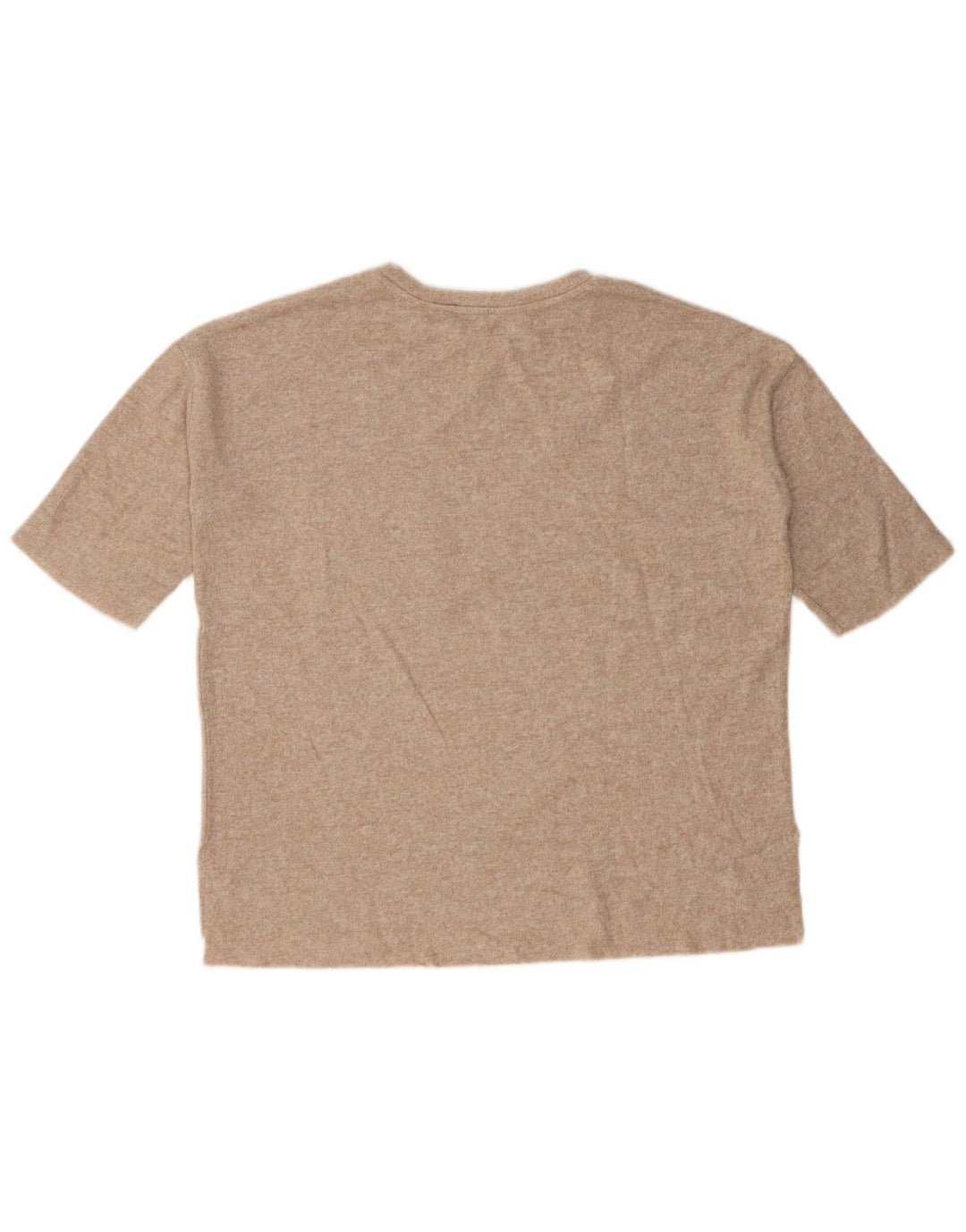 Zara Mujer Camiseta Extragrande Top UK 10 Small Beige